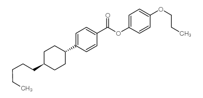 4-反式-(4-戊基环己基)苯甲酸对丙氧基苯酚酯结构式