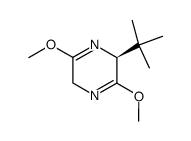 (3S)-3-t-Butyl-2,5-dimethoxy-3,6-dihydropyrazine结构式