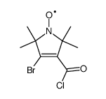 1-oxyl-3-bromo-2,2,5,5-tetramethyl-Δ3-pyrrolin-4-carboxylic acid chloride结构式