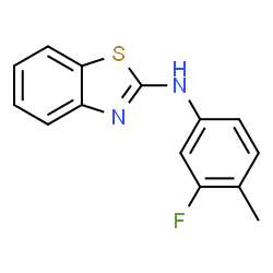 N-(3-氟-4-甲基苯基)-1,3-苯并噻唑-2-胺结构式