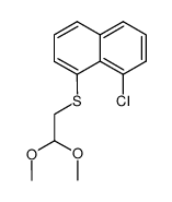 (8-chloro-[1]naphthylsulfanyl)-acetaldehyde dimethylacetal Structure