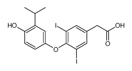 4-(4-hydroxy-3-isopropylphenoxy)-3,5-diiodophenylacetic acid结构式