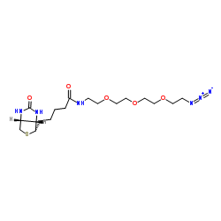N-[2-[2-[2-(2-叠氮乙氧基)乙氧基]乙氧基]乙基]生物素胺结构式