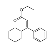 ethyl 3-cyclohexyl-3-phenylprop-2-enoate结构式