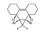 1a,9b-dibromo-1,1-difluoro-1a,1b,2,3,4,5,6,7,8,9,9a,9b-dodecahydrocyclopropa[l]phenanthrene结构式
