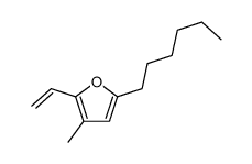 2-ethenyl-5-hexyl-3-methylfuran Structure