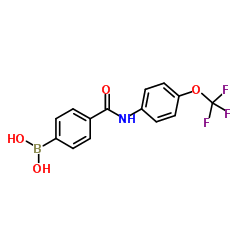 (4-((4-(三氟甲氧基)苯基)氨基甲酰)苯基)硼酸结构式