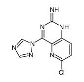 6-氯-4-[1,2,4]噻唑-1-基-吡啶并[3,2-d]嘧啶-2-基-胺结构式