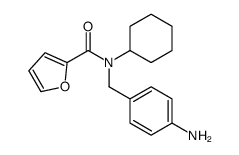 N-[(4-aminophenyl)methyl]-N-cyclohexylfuran-2-carboxamide结构式