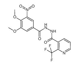 2-trifluoromethyl-nicotinic acid N'-(3,4-dimethoxy-5-nitro-benzoyl)-hydrazide Structure