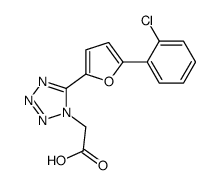 2-[5-[5-(2-chlorophenyl)furan-2-yl]tetrazol-1-yl]acetic acid结构式