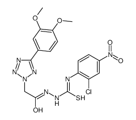 1-(2-chloro-4-nitrophenyl)-3-[[2-[5-(3,4-dimethoxyphenyl)tetrazol-2-yl]acetyl]amino]thiourea结构式