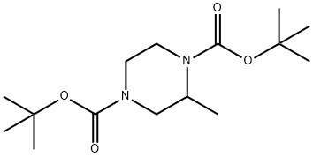 1,4-di-tert-butyl 2-methylpiperazine-1,4-dicarboxylate结构式