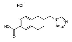 6-(imidazol-1-ylmethyl)-5,6,7,8-tetrahydronaphthalene-2-carboxylic acid,hydrochloride Structure