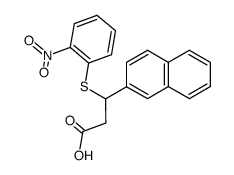 3-(naphthalen-2-yl)-3-((2-nitrophenyl)thio)propanoic acid结构式