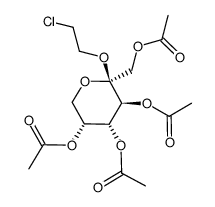 2'-chloroethyl 1,3,4,5-tetra-O-acetyl-β-D-fructopyranoside Structure