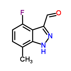 4-Fluoro-7-methyl-1H-indazole-3-carbaldehyde structure
