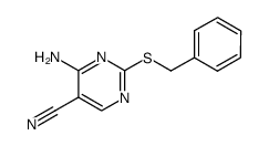 4-amino-2-benzylsulfanyl-pyrimidine-5-carbonitrile结构式