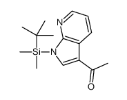 1-[1-[(1,1-二甲基乙基)二甲基甲硅烷基]-1H-吡咯并[2,3-b]3-吡啶基]-乙酮结构式