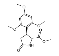 (+)-trans-methyl 5-oxo-3-(2,4,6-trimethoxyphenyl)pyrrolidine-2-carboxylate结构式