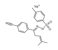 sodium salt of 1-(p-cyanophenyl)-4-methyl-3-penten-1-one N-tosylhydrazone结构式