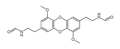 3,8-bis-(2-formylamino-ethyl)-1,6-dimethoxy-dibenzo[1,4]dioxine Structure