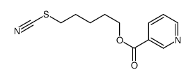5-thiocyanatopentyl pyridine-3-carboxylate结构式