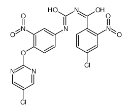 4-chloro-N-[[4-(5-chloropyrimidin-2-yl)oxy-3-nitro-phenyl]carbamoyl]-2-nitro-benzamide结构式