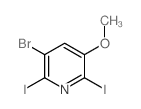 3-Bromo-2,6-diiodo-5-methoxypyridine Structure