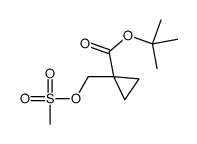 (1-((tert-Butoxycarbonyl)amino)cyclopropyl)methyl methanesulfonate结构式