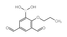 3,5-二甲酰基-2-丙氧基苯硼酸结构式
