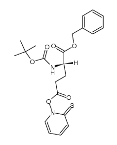 (S)-1-benzyl 5-(2-thioxopyridin-1(2H)-yl) 2-((tert-butoxycarbonyl)amino)pentanedioate结构式