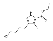 ethyl 4-(4-hydroxybutyl)-3-methyl-1H-pyrrole-2-carboxylate结构式