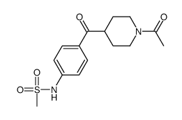 N-[4-[(1-乙酰基-4-哌啶基)羰基]苯基]甲烷磺酰胺结构式