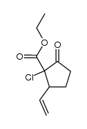 ethyl 1-chloro-2-ethenyl-5-oxocyclopentanecarboxylate结构式