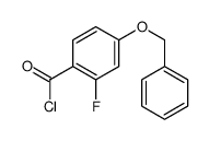 2-fluoro-4-phenylmethoxybenzoyl chloride Structure