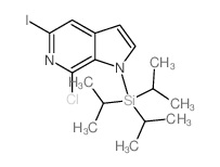 7-氯-5-碘-1-(三异丙基甲硅烷基)-1H-吡咯并[2,3-c]吡啶结构式