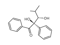 syn-2,3-dihydroxy-1,2-diphenyl-4-methylpentan-1-one Structure