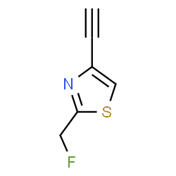 4-乙炔基-2-(氟甲基)噻唑结构式