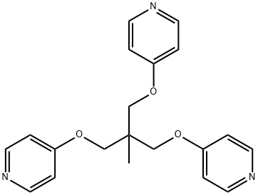 4,4'-((2-甲基-2-((吡啶-4-基氧基)甲基)丙烷-1,3-二基)双(氧基))二吡啶结构式