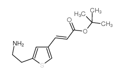 3-[5-(2-氨基乙基)噻吩-3-基]丙烯酸叔丁酯结构式