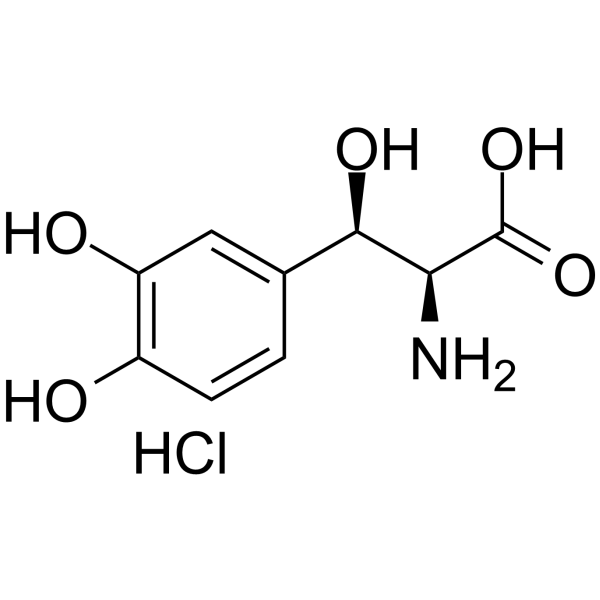 L-threo-(3,4-dihydroxyphenyl)serine hydrochloride结构式