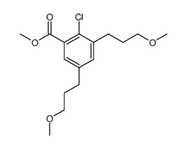 methyl 2-chloro-3,5-bis(3-methoxypropyl)benzoate结构式