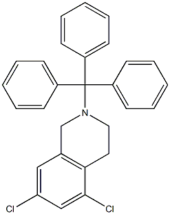 Isoquinoline, 5,7-dichloro-1,2,3,4-tetrahydro-2-(triphenylmethyl)- structure