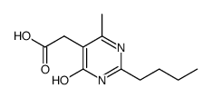 2-丁基-1,6-二氢-4-甲基-6-氧-5-嘧啶乙酸结构式