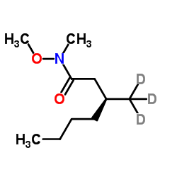 (3S)-N-Methoxy-N-methyl-3-(2H3)methylheptanamide Structure