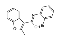 N-(2-溴苯基)-2-甲基苯并呋喃-3-羧酰胺结构式