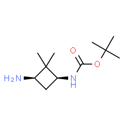 顺-3-(boc-氨基)-2,2-二甲基环丁胺结构式