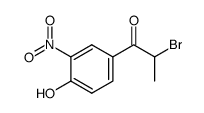 2-Bromo-4'-hydroxy-3'-nitropropiophenone Structure