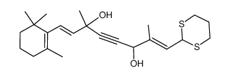 8-(1,3-dithian-2-yl)-3,7-dimethyl-1-(2,6,6-trimethyl-cyclohex-1-enyl)octa-1E,7E-dien-4-yne-3,6-diol Structure